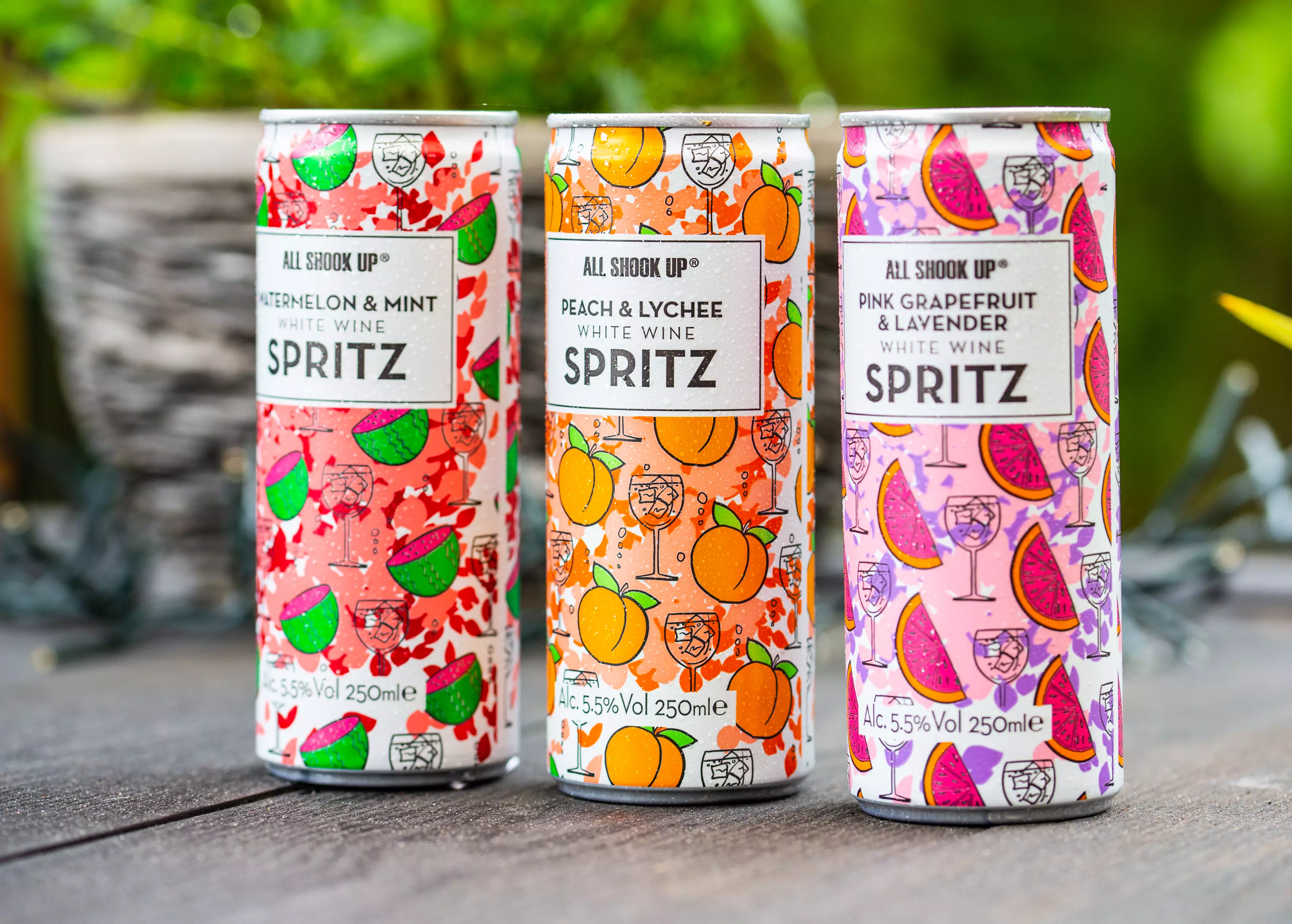 The cans come in three fruity flavours (