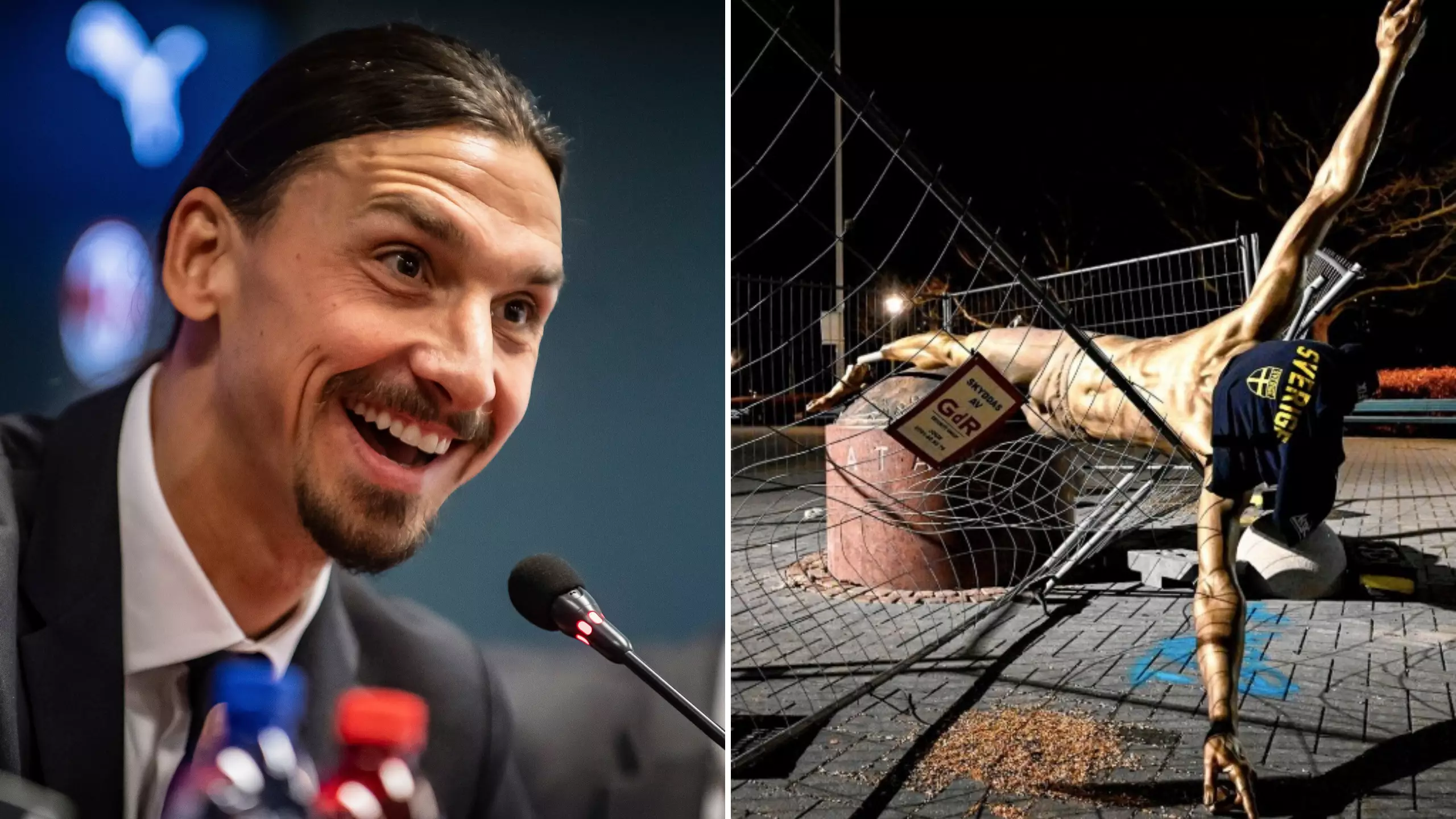 Zlatan Ibrahimovic's Statue Has Fallen Following Latest Attack By Vandals