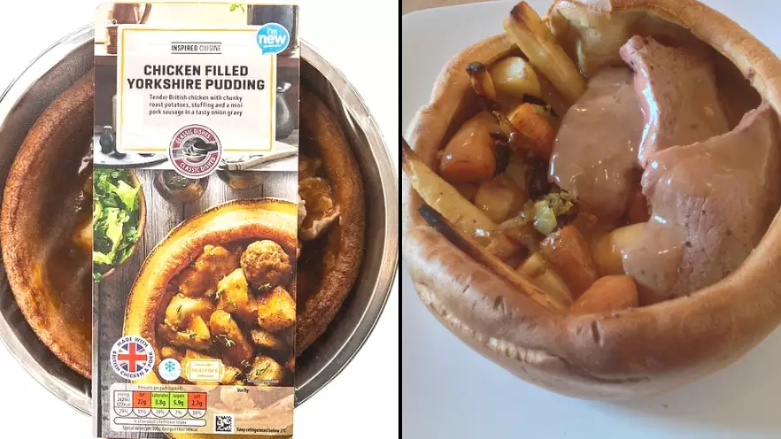 Aldi Is Selling A Huge Yorkshire Pudding Filled With A Full Roast Dinner
