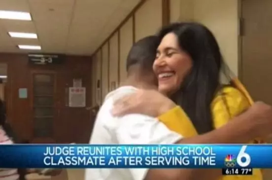 WATCH: Judge Hugs Defendant She Recognised As Former Classmate As He's Released From Jail