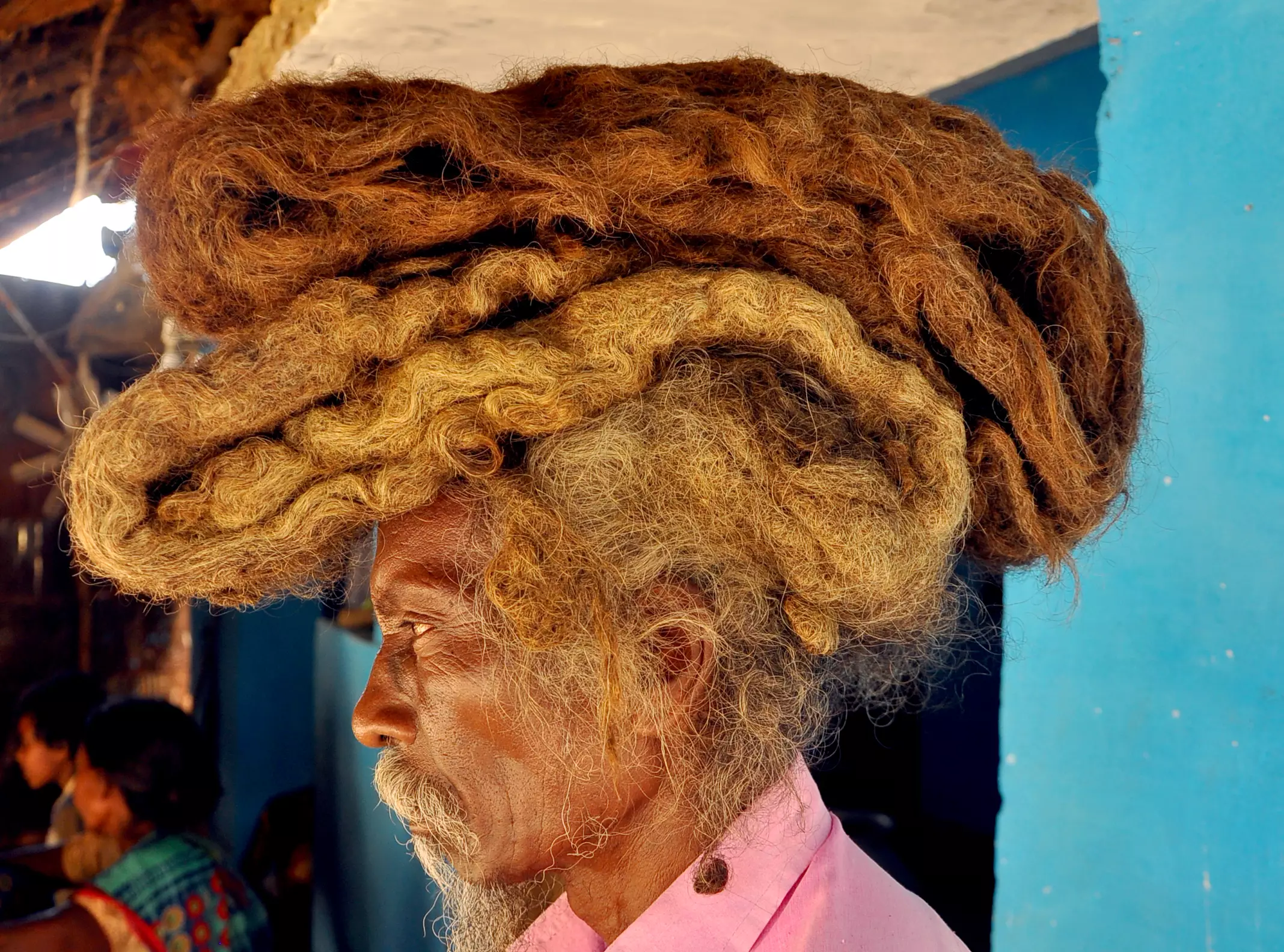 Sakal Dev Tuddu hasn't washed his dreads in 40 years.