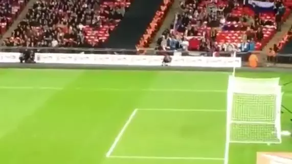Fans Go Wild When Paper Aeroplane Scores A ‘Goal’ During Football Match 