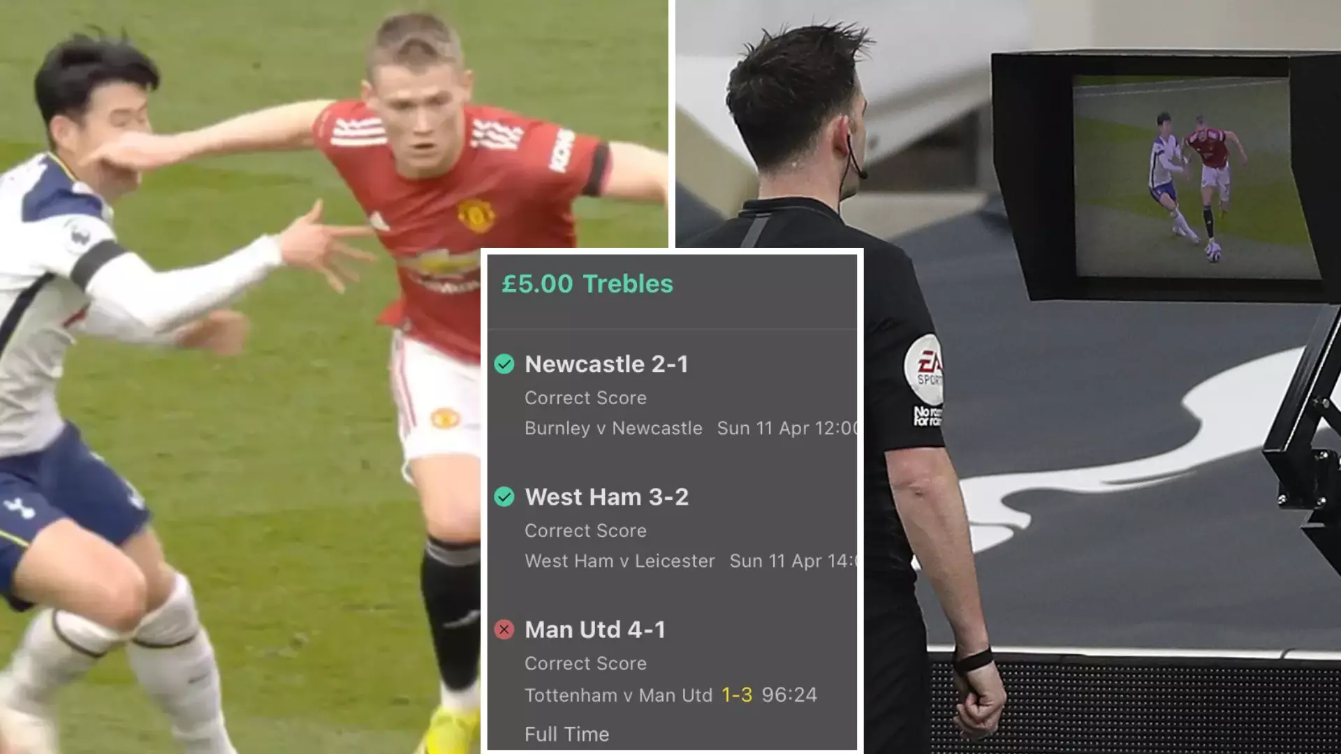 Punter Misses Out On An Incredible £90,000 Bet After Scott McTominay’s 'Foul' On Son Heung-Min