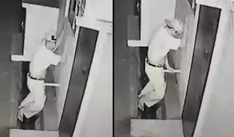 Man Caught On CCTV Having Sex With A Drain Pipe
