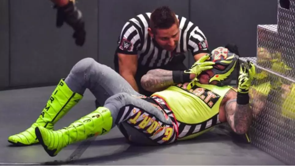 WWE Legend Rey Mysterio Has 'Eye Popped Out' As Opponent Seth Rollins 'Vomits'