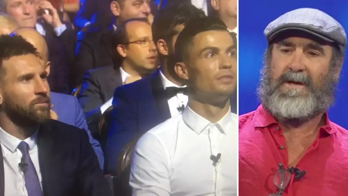 Eric Cantona's Bizarre Acceptance Speech Leaves Lionel Messi And Cristiano Ronaldo Baffled