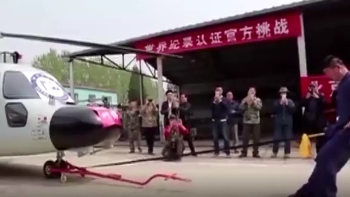 Kung Fu Master Manages To Pull A Helicopter With His Penis 