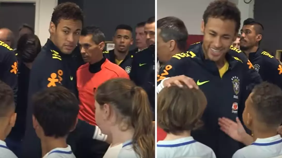 Neymar's Brilliant Response To Young Mascot Who Asked Him Why He Signed For PSG 
