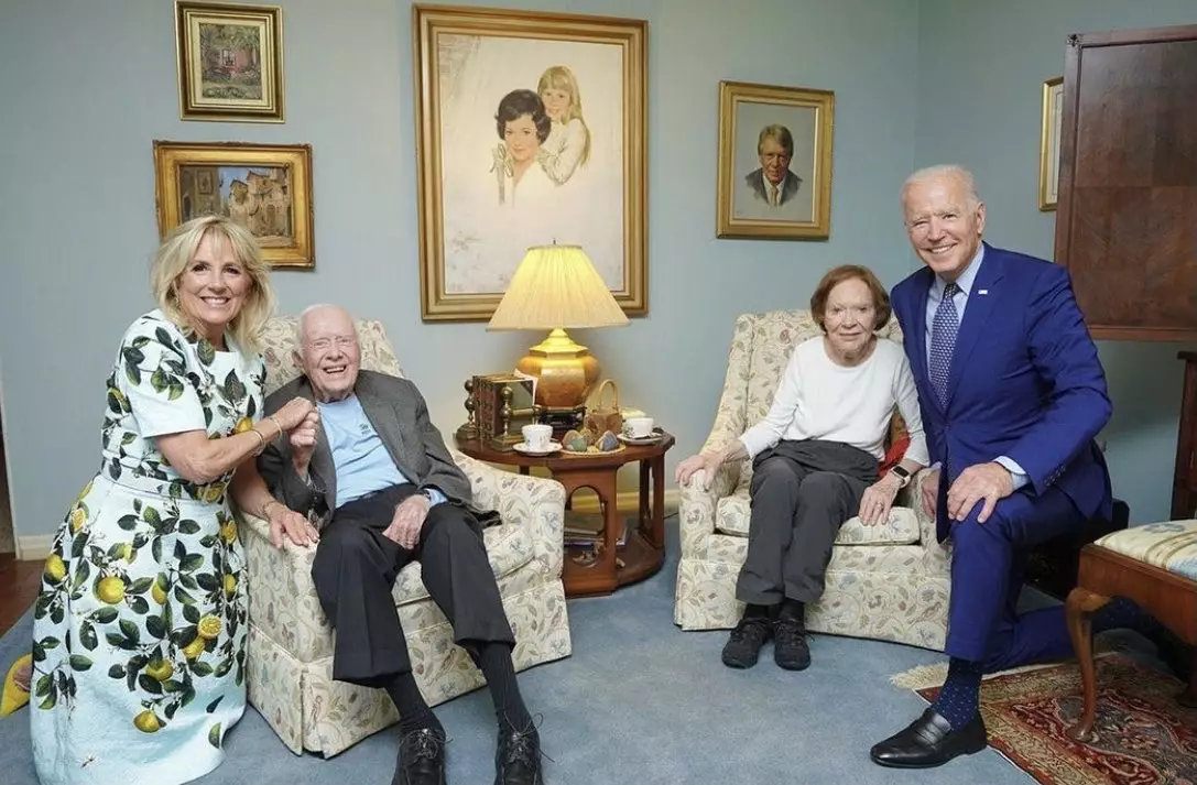 Joe Biden and wife Jill have been branded 'giants'.