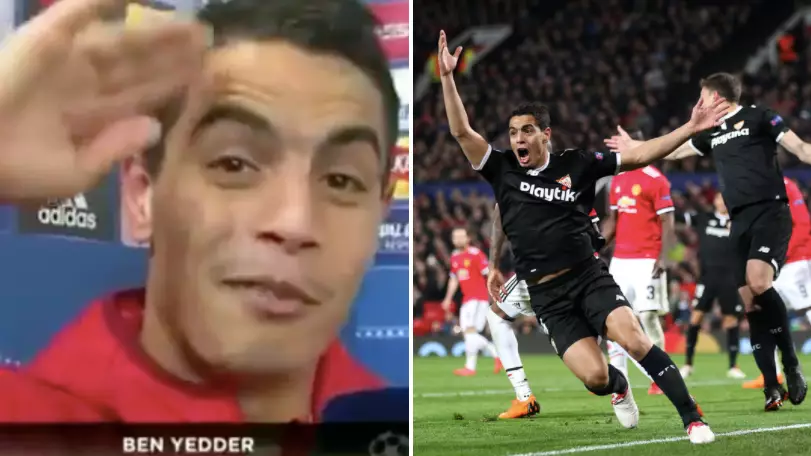Wissam Ben Yedder's Reaction To Scoring Two Goals Against Manchester United Is The Best Ever