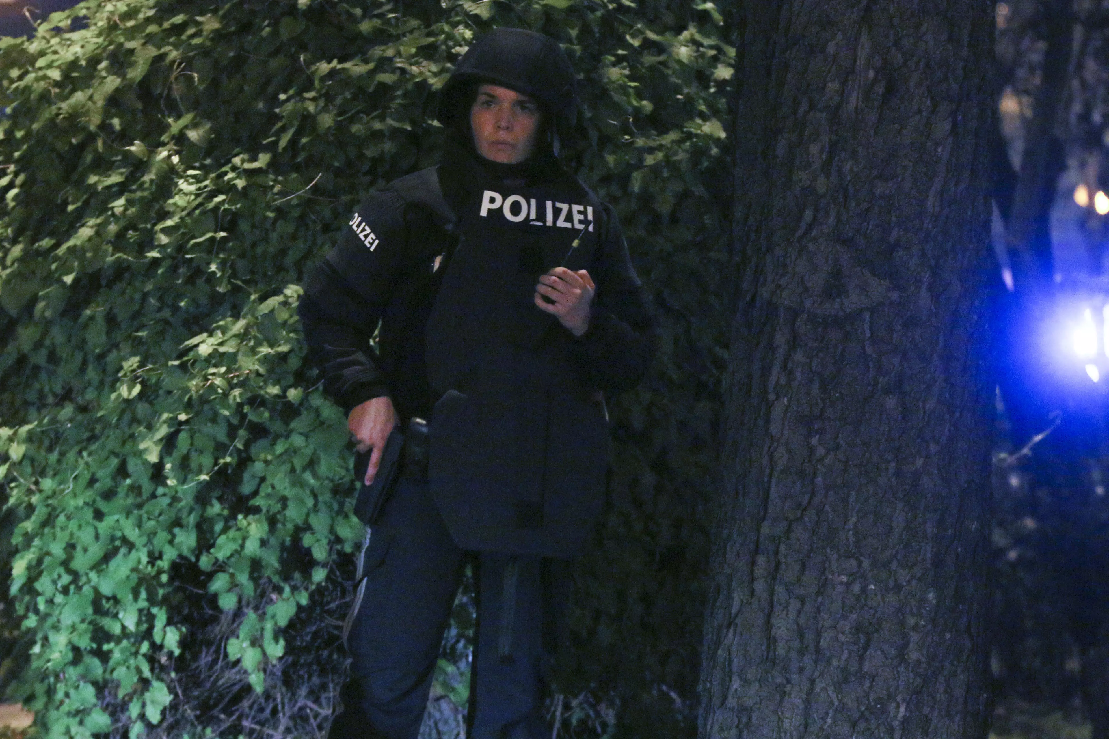A police officer at the scene of the attack.