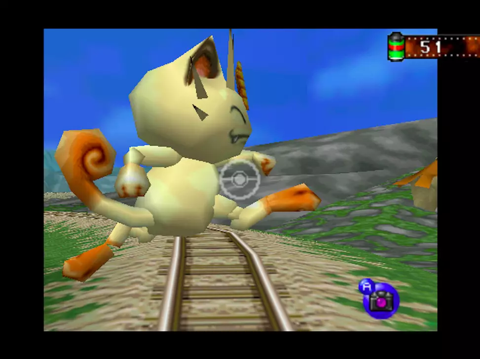 A screenshot from 1999's Pokémon Snap /