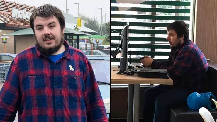 LAD Brings His PS4 And Widescreen TV Into McDonald's