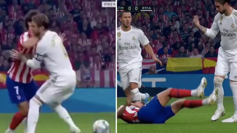 Sergio Ramos Absolutely Nails João Félix During Madrid Derby 