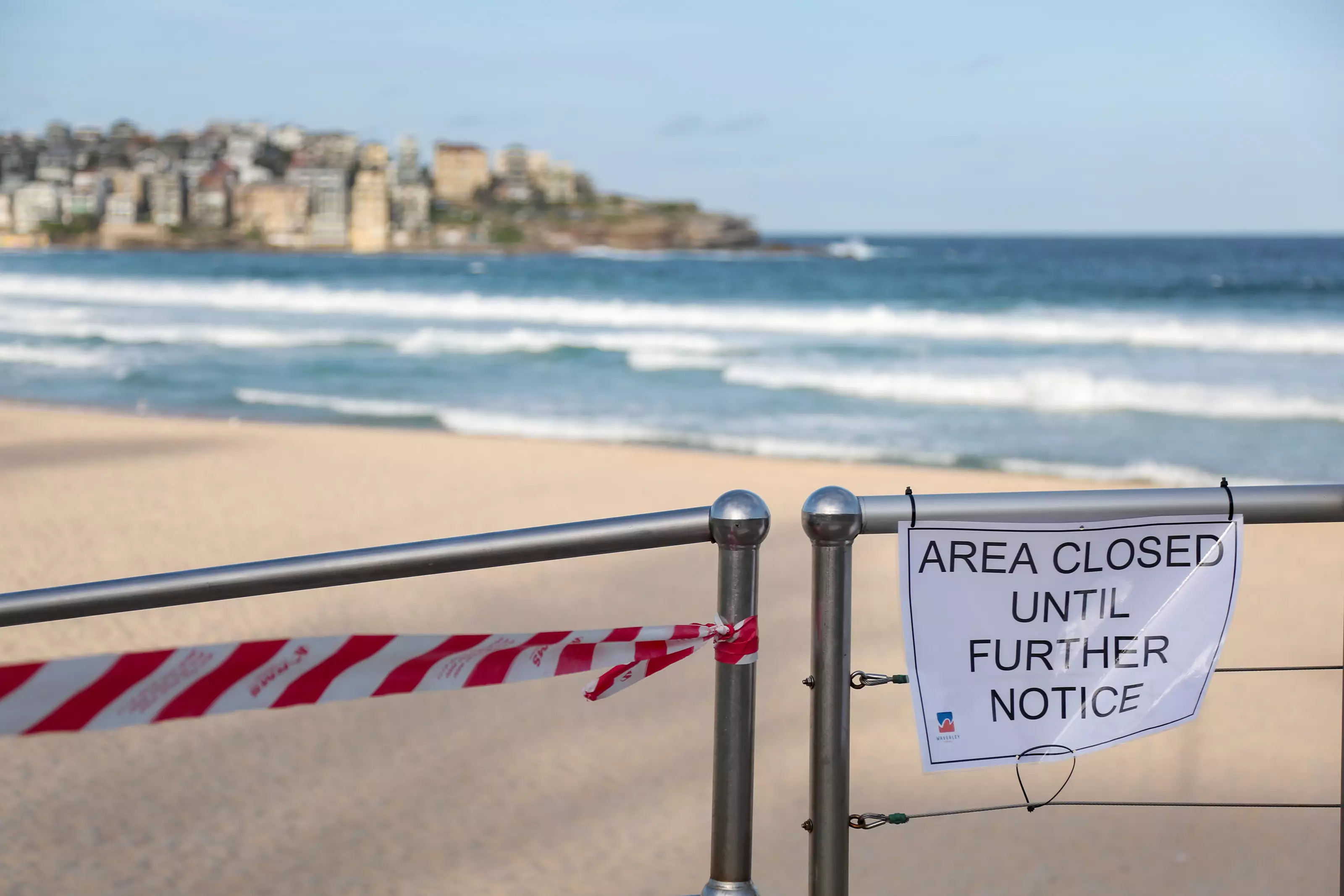 Beaches have been closed across NSW because of the coronavirus.