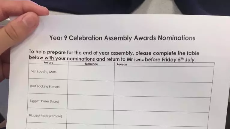 Parents Furious After School Asks Year 9 Pupils To Vote For 'Best Looking' Child