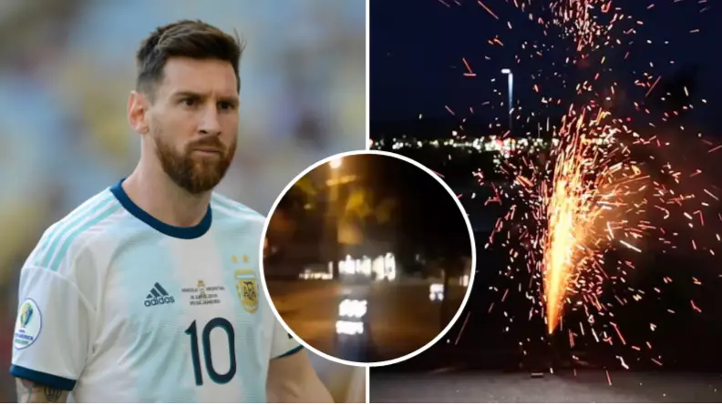 Fireworks Set Off Every 20 Minutes In Early Hours Outside Argentina's Hotel Ahead Of Brazil Clash