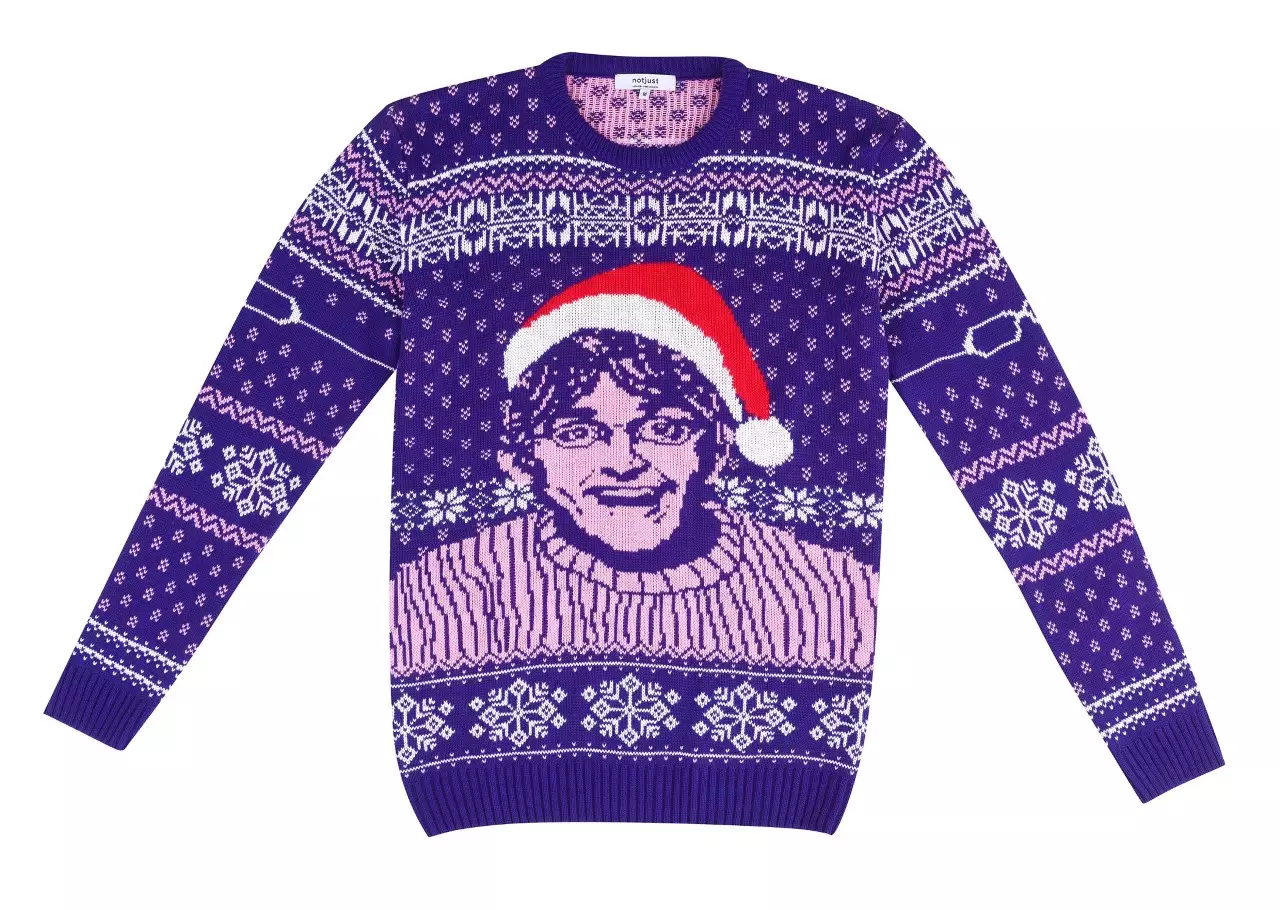 One jumper features Louis Theroux (