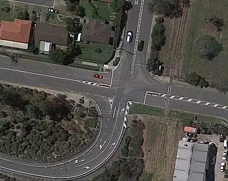 The scenario is based on this junction in Bethania, Queensland.