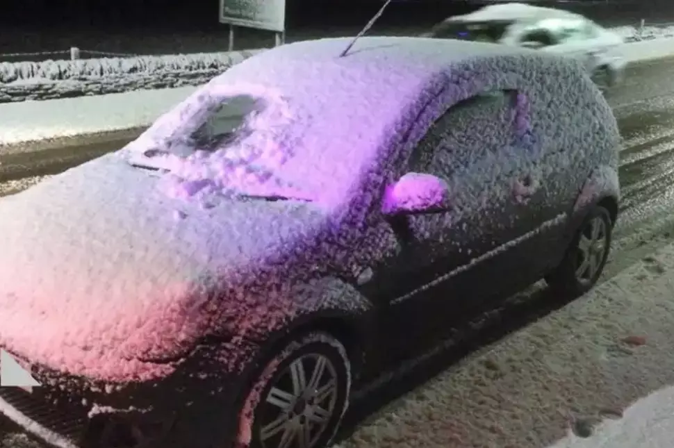 This is not what clearing the snow off your car should look like.