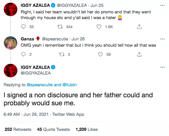 Iggy shared her response to trolls criticising her for not speaking out (