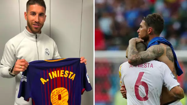 Iniesta Gives His Last Clasico Shirt To Ramos, He Posts Classy Message In Return 