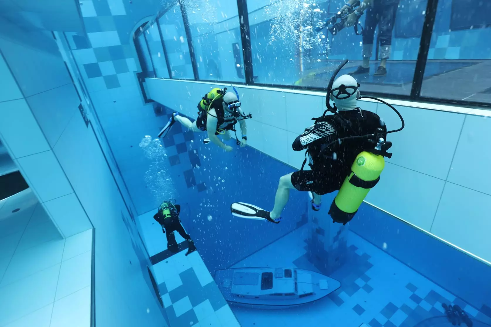 The new centre is the deepest pool in the world.