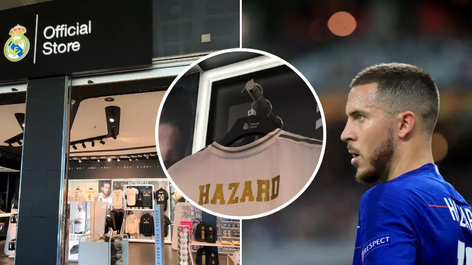 Eden Hazard Shirts Are Now On Sale In Real Madrid's Club Store At The Bernabeu