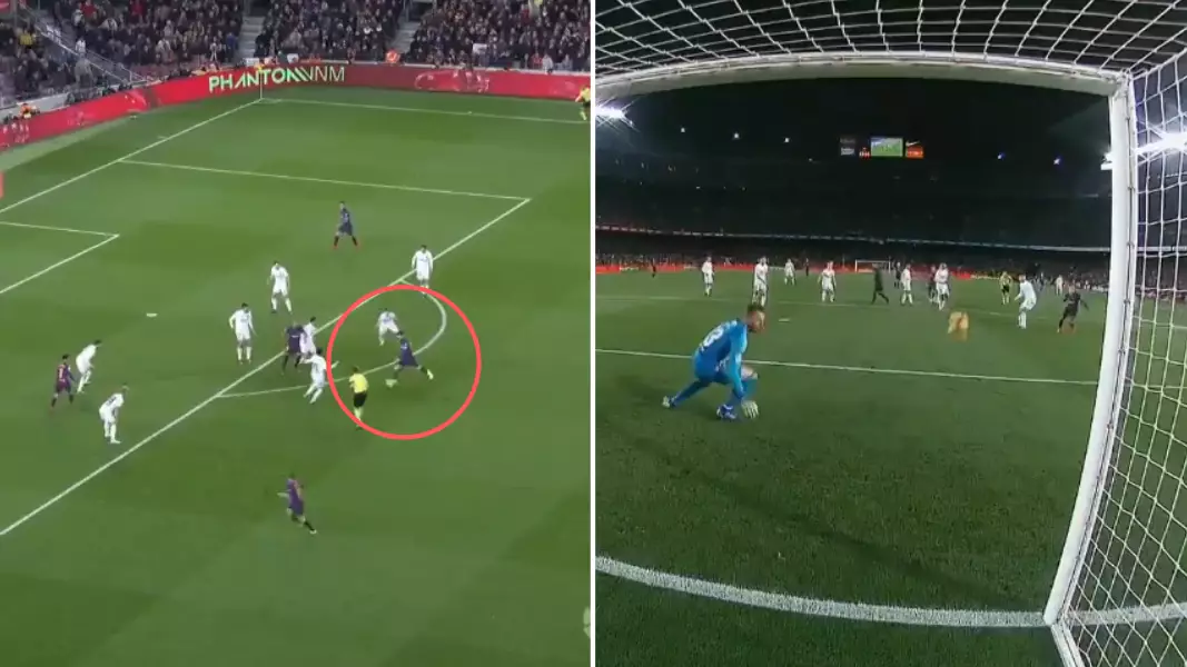 Lionel Messi's 20-Yard Curling Strike Literally Came Out Of Nowhere 