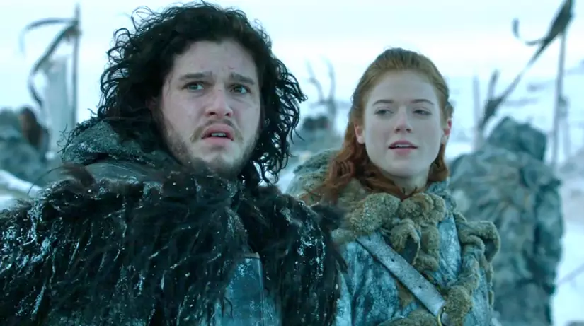 Jon Snow and Rose Leslie met on the set of Game of Thrones.