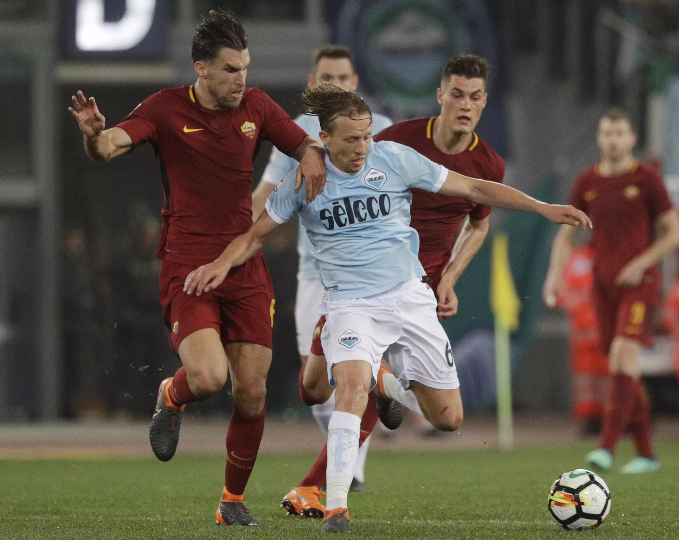 Lucas in action for Lazio. Image: PA
