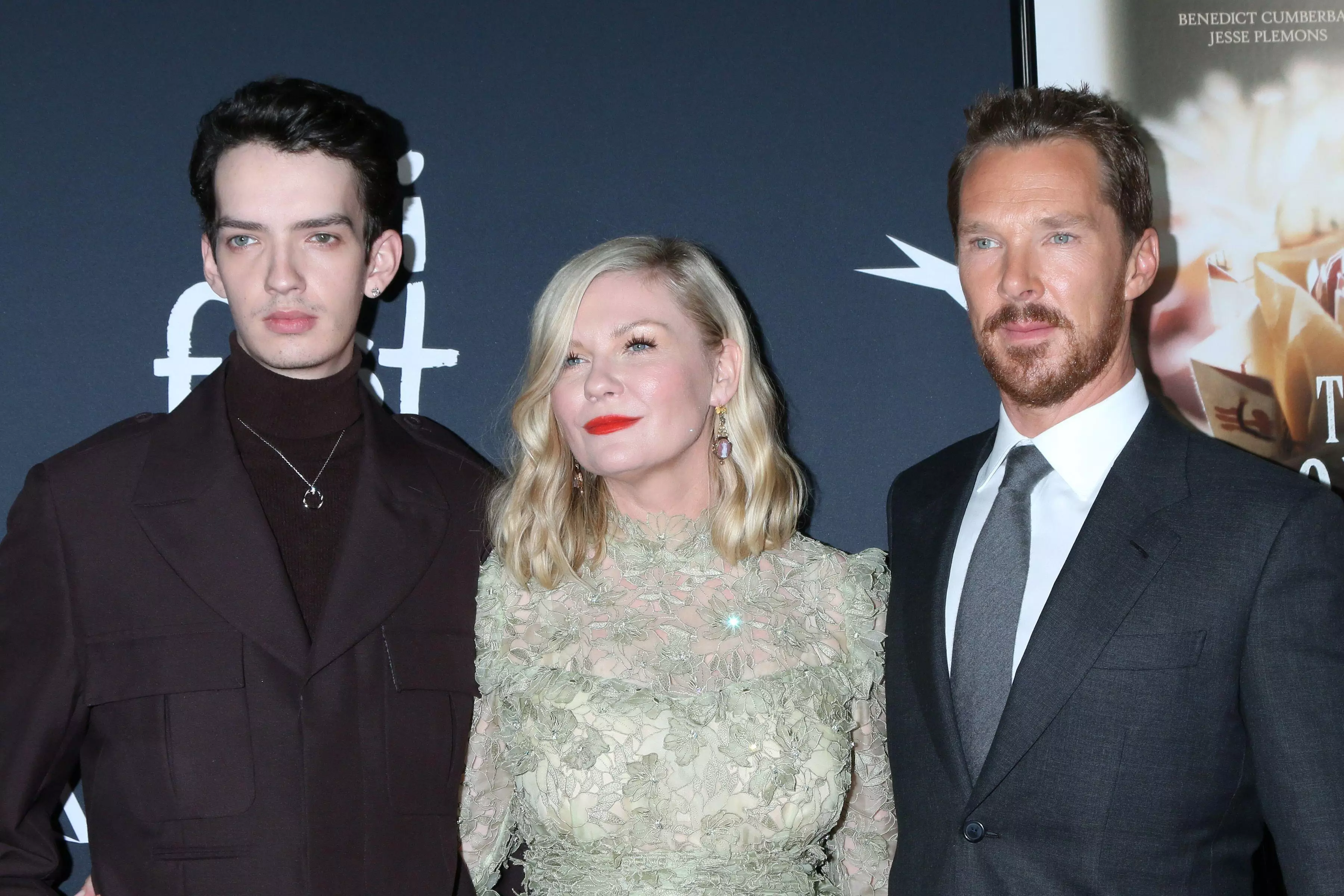Benedict Cumberbatch with The Power Of The Dog co-stars Kirsten Dunst and Kodi Smit-McPhee.