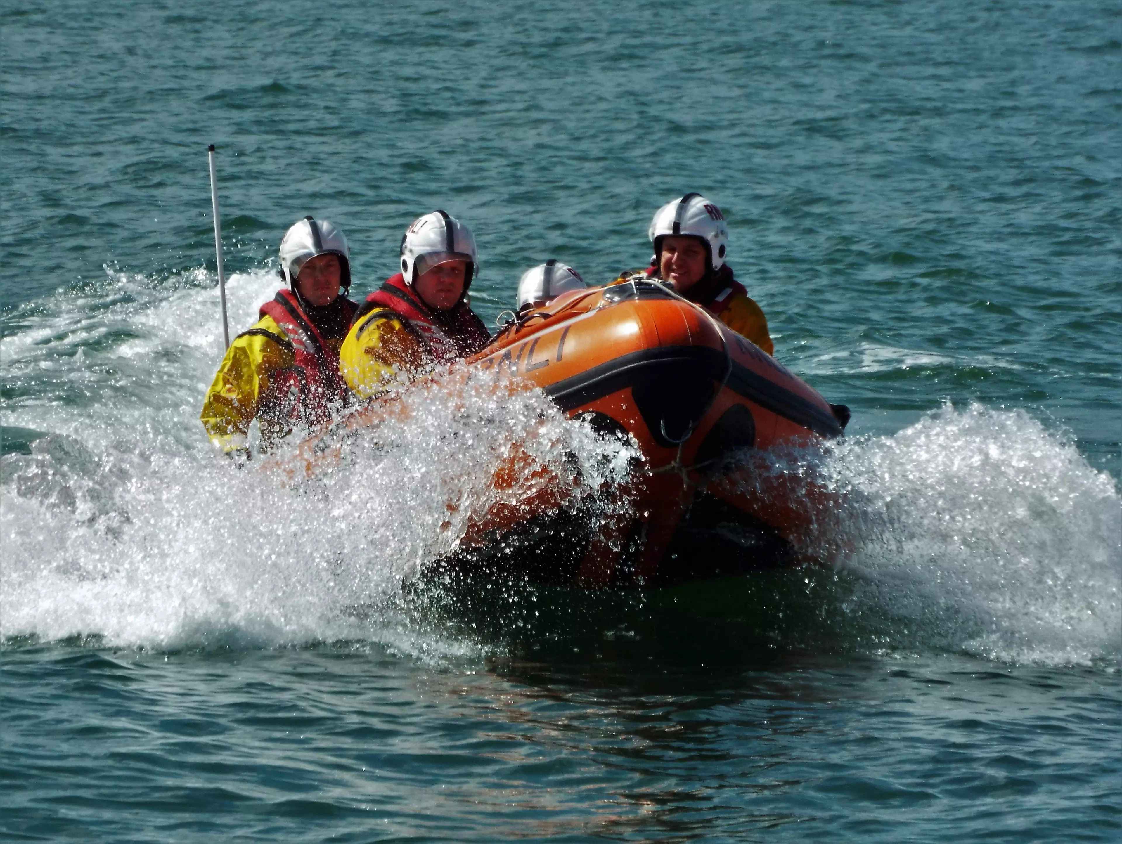 The RNLI rescued a teenager who fell into the sea over Easter.