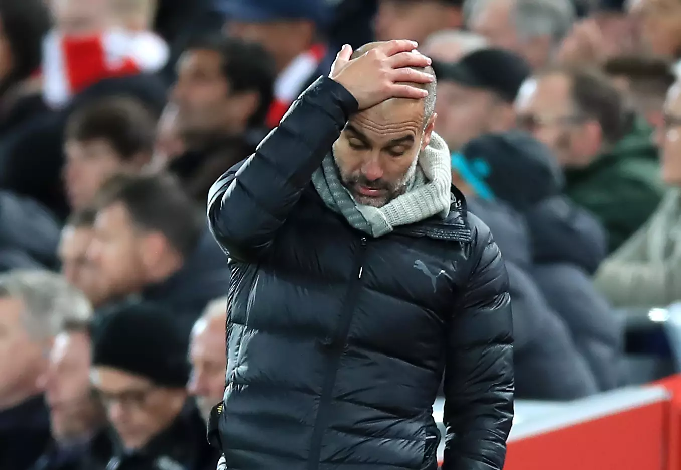 Guardiola wasn't happy during or after yesterday's game. Image: PA Images