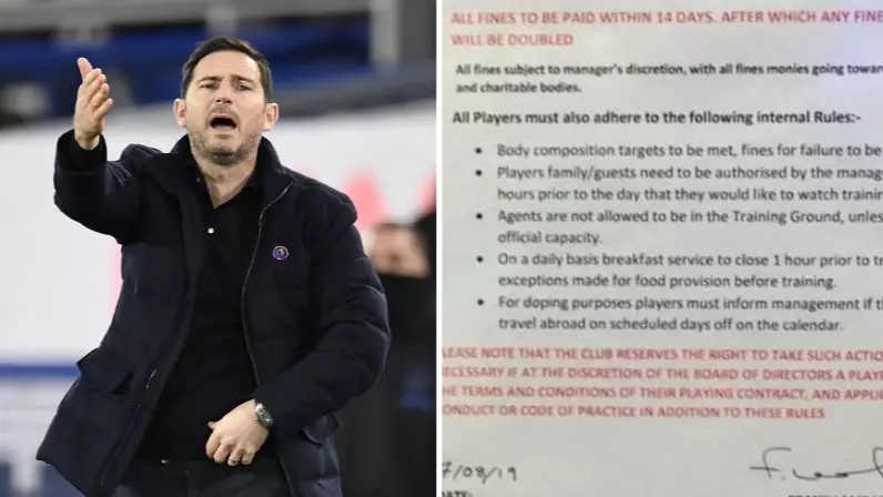 Frank Lampard's Incredible List Of Fines Imposed At Chelsea