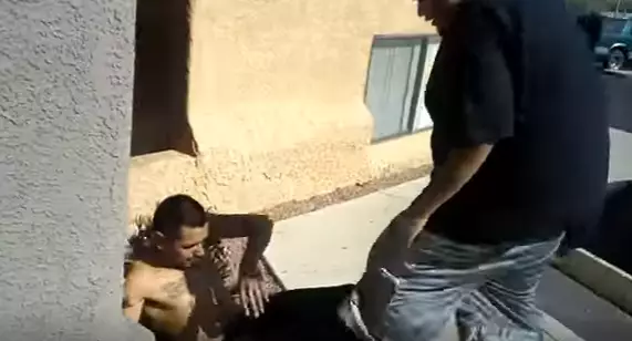 Man Gets Beaten Up For Hitting His Girlfriend 
