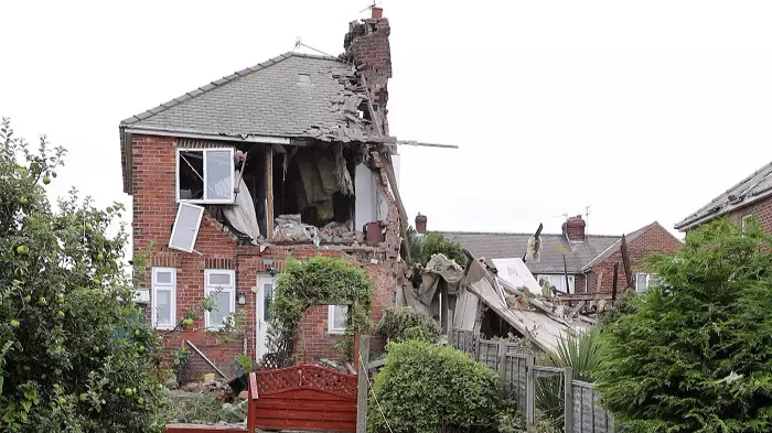 Huge Gas Explosion Destroys House In Sunderland