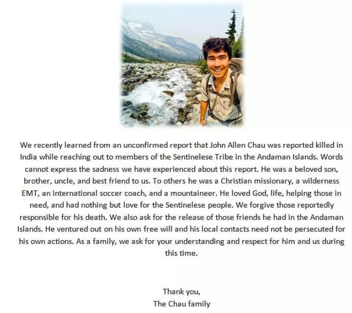 Missionary John Chau was killed after he tried to convert a tribe.