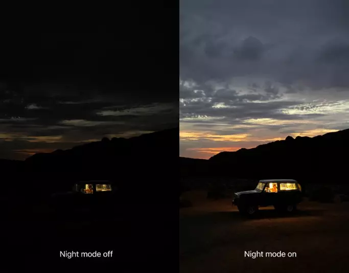 The new iPhone 11 can take pictures in the dark without using the flash.