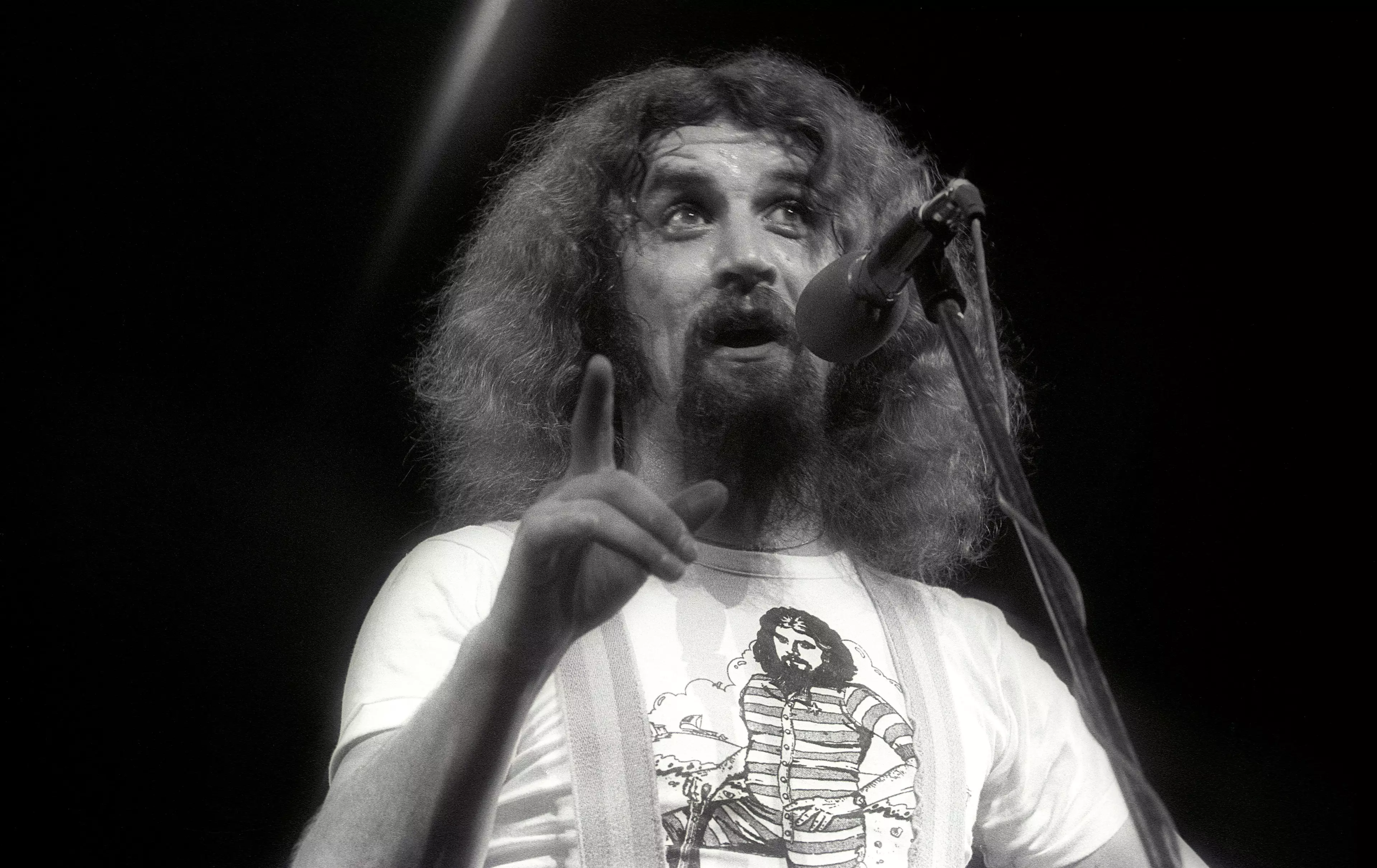 Billy Connolly performing in 1977.