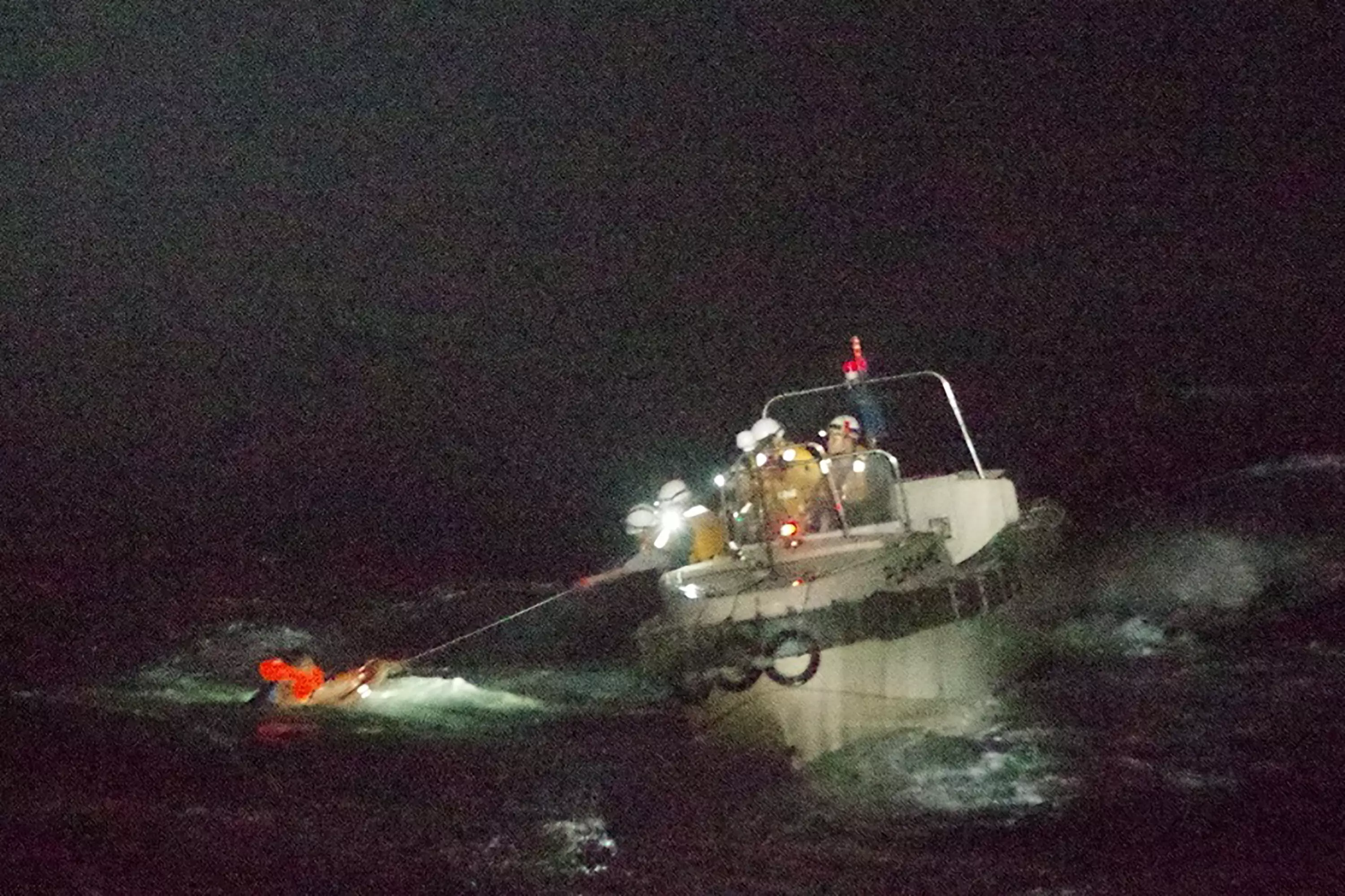 Japan's Coast Guard rescued a Filipino crew member on September 2.
