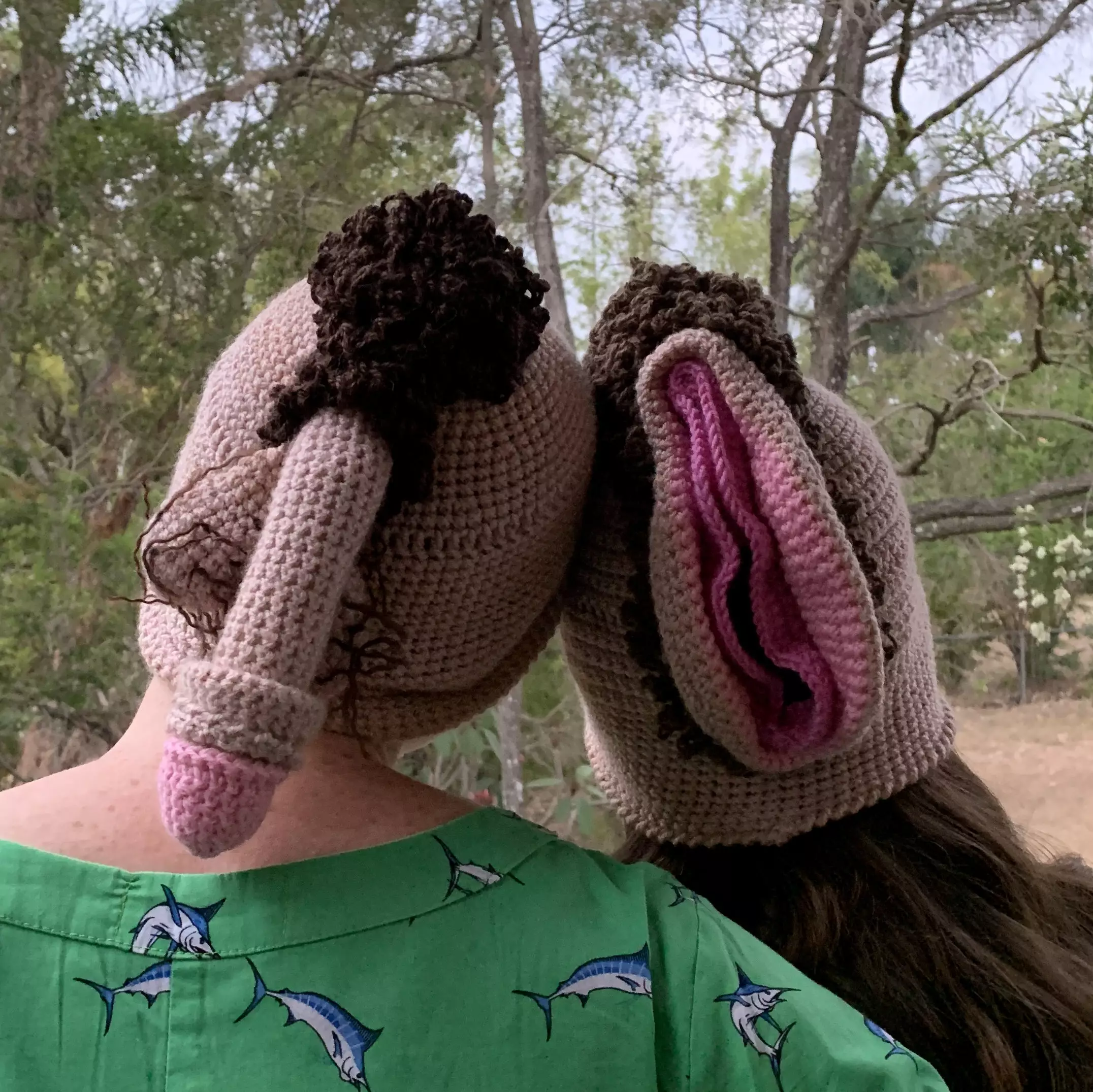 Lulu has even made vulva and penis hats.