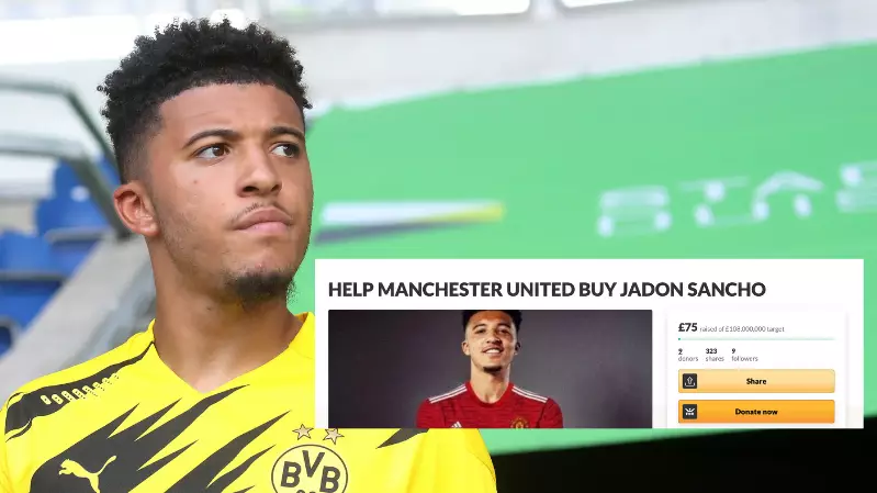 Manchester United Fan Is Trying To Fund A Move For Jadon Sancho On GoFundMe Page