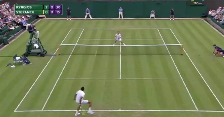 WATCH: Nick Kyrgios Hits Early Wimbledon Shot Of The Tournament Contender