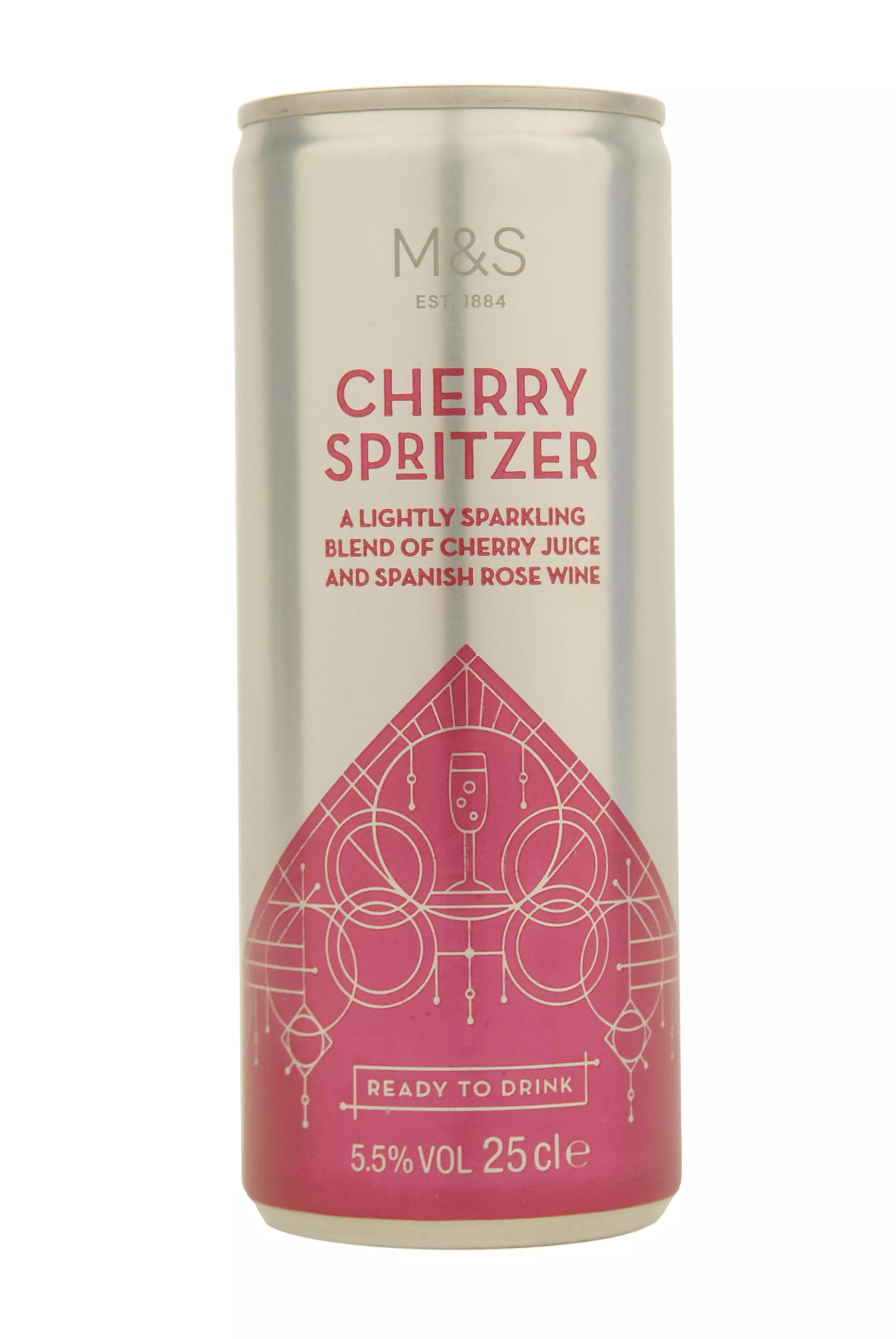 The Cherry Spritzer is "made with cherry juice and a delicate Spanish rose".