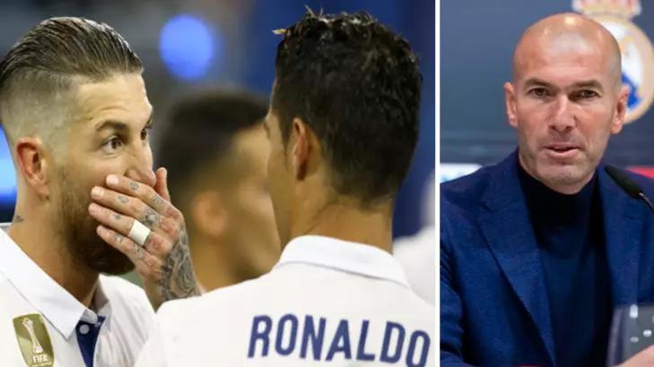 Zinedine Zidane Speaks About How Sergio Ramos And Cristiano Ronaldo Influenced His Decision To Quit Real