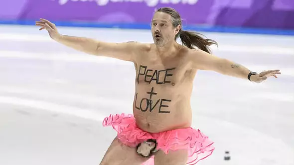 ​Olympics Invaded By Streaker Wearing Nothing But A Tutu and Monkey Penis Pouch