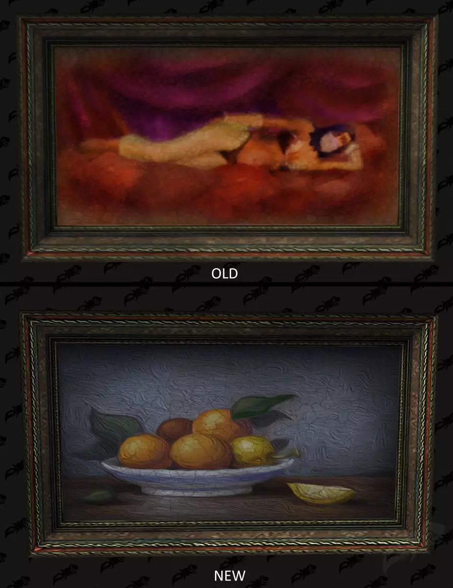The old painting and the new painting in 'World of Warcraft' /