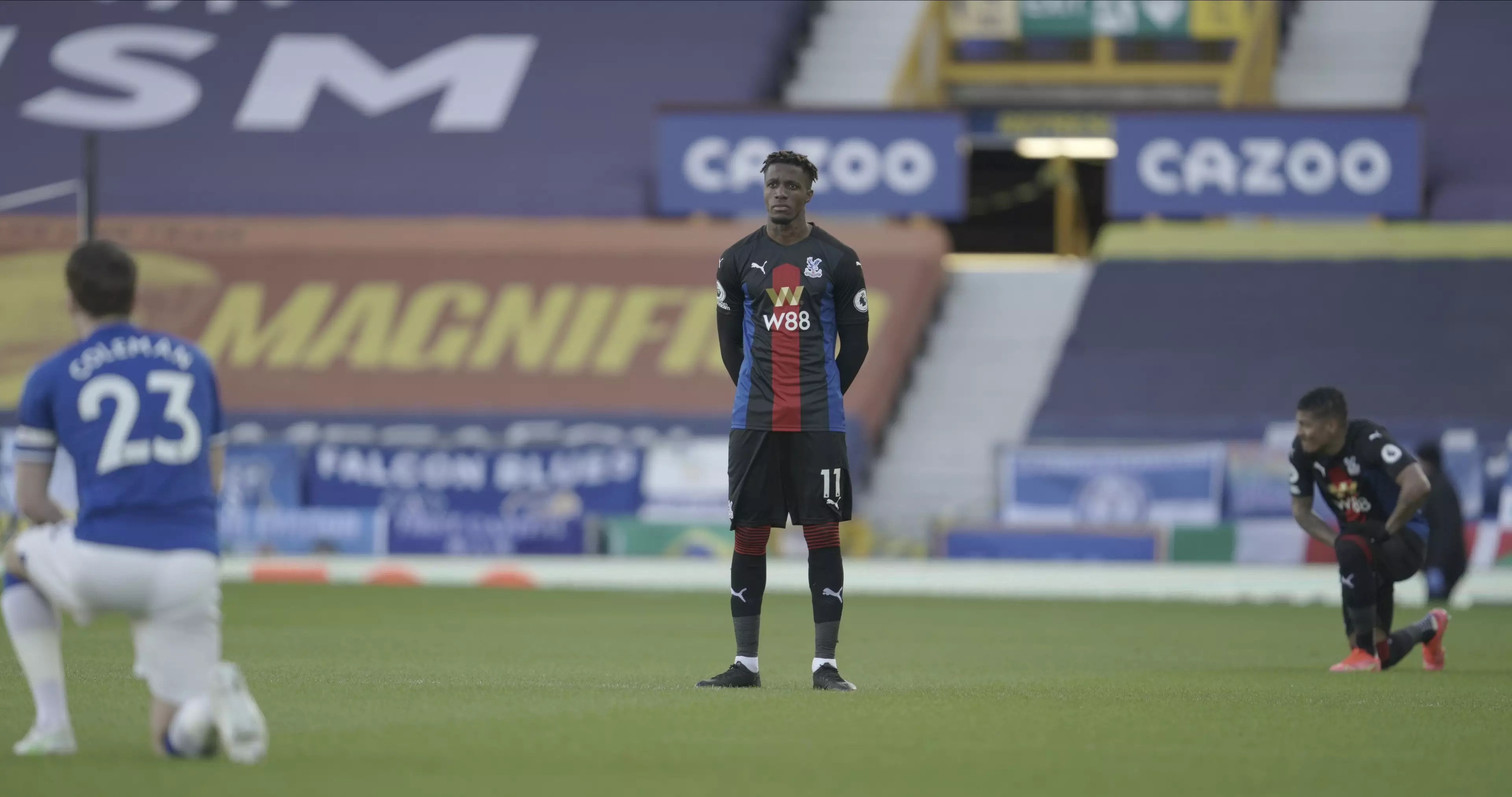 Wilfried Zaha has decided to no longer take the knee. Image: PA Images