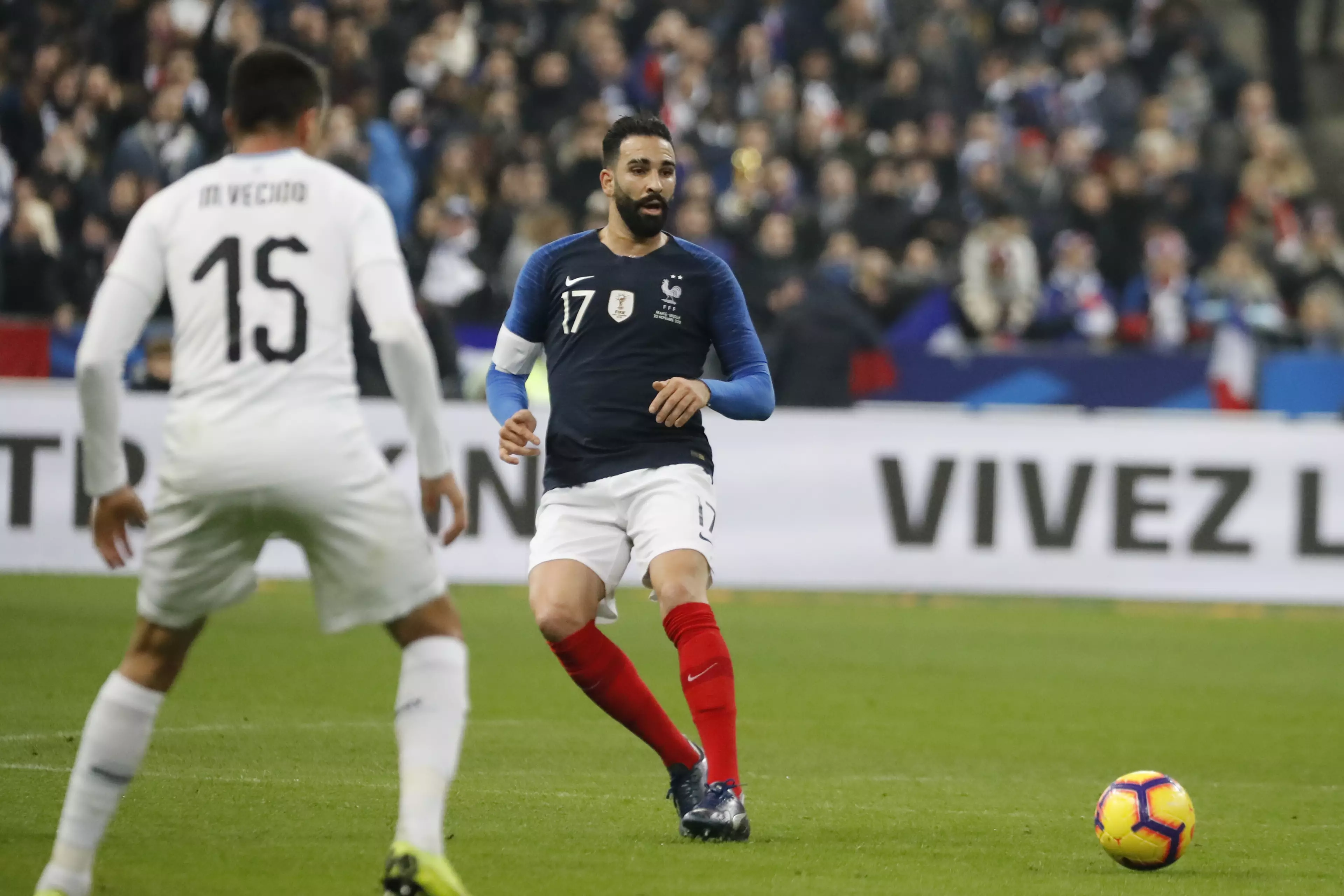 Rami playing for France. Image: PA Images